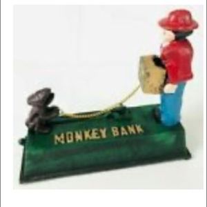 Mechanical monkey penny bank